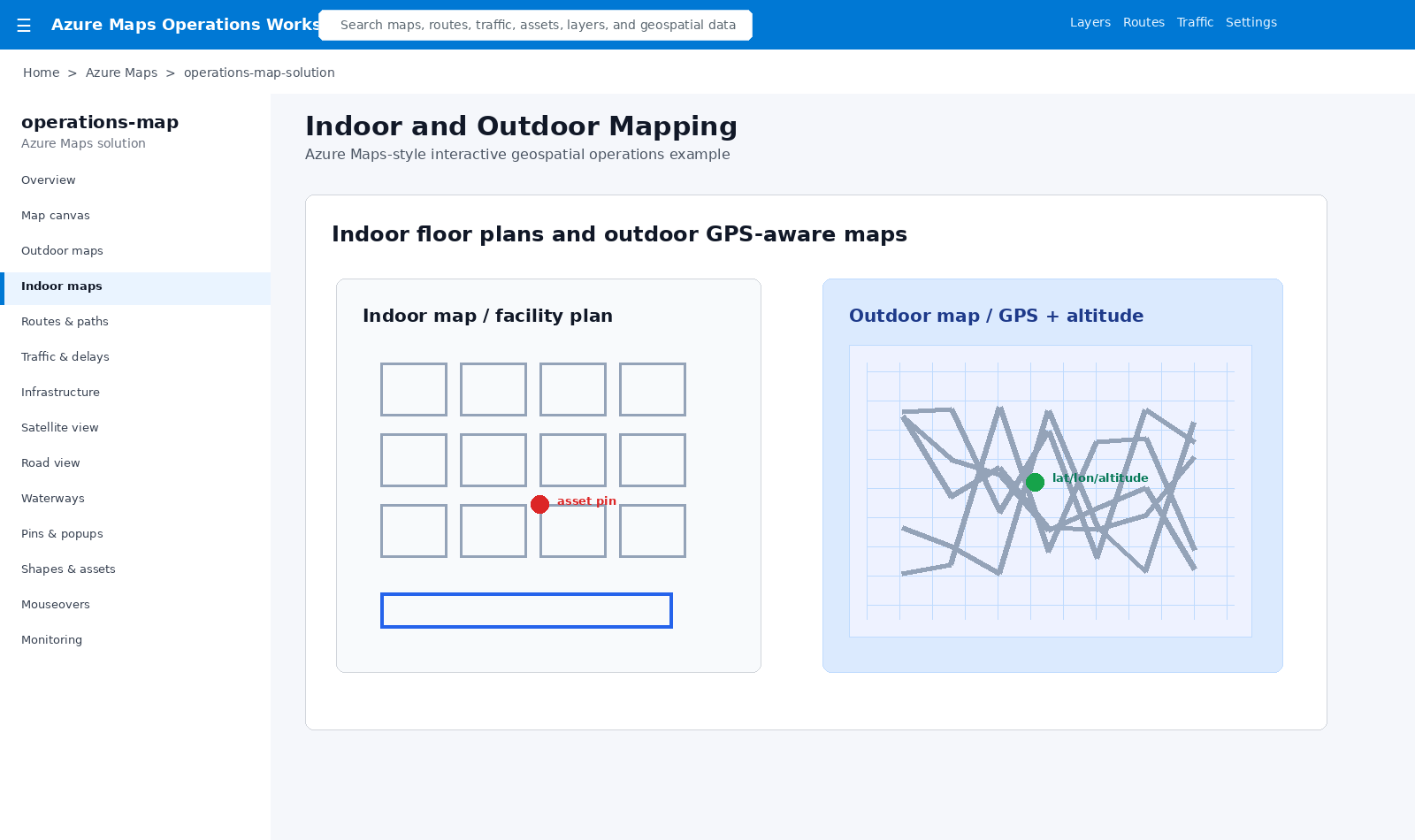 Azure Maps indoor outdoor