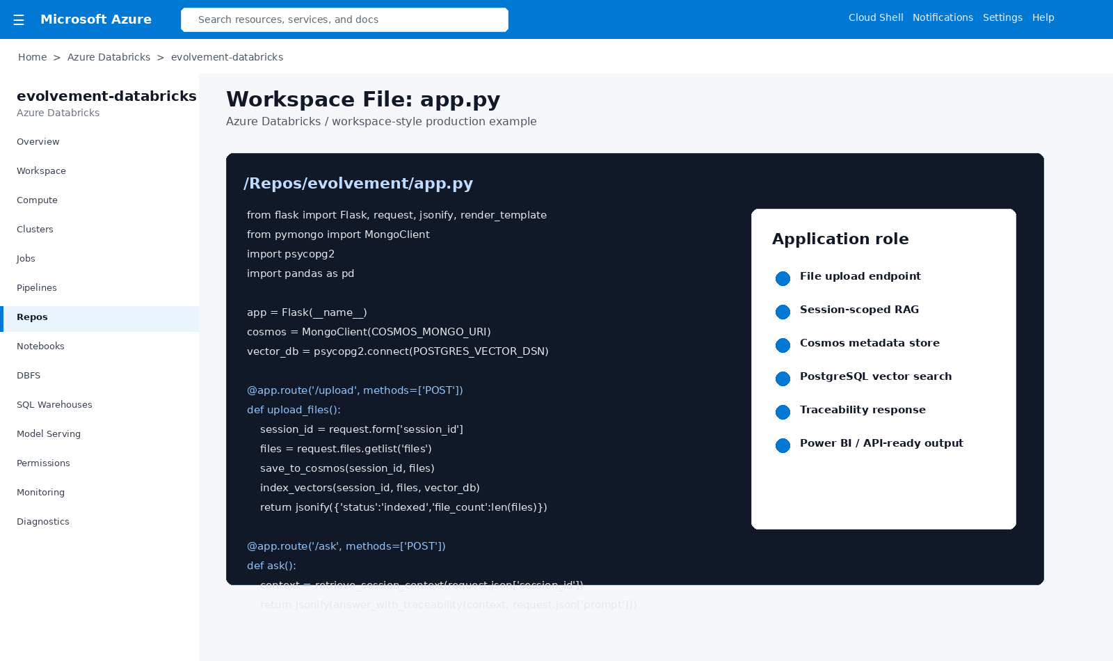 Databricks app.py workspace file