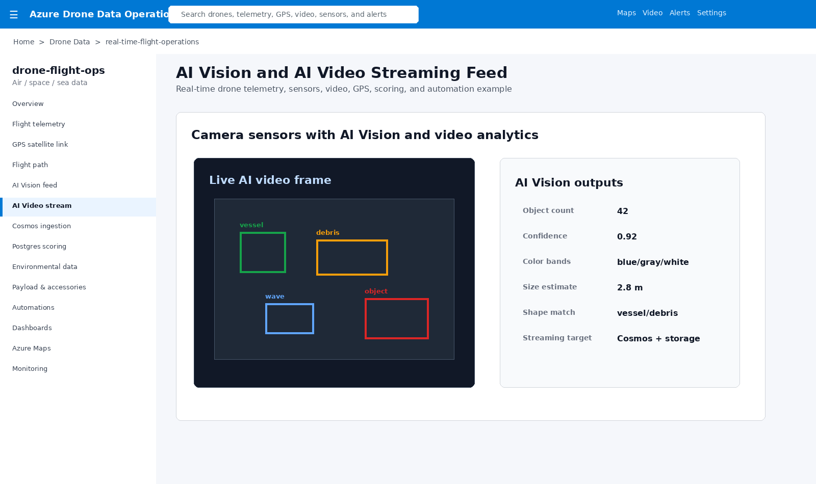 Drone AI Vision video stream